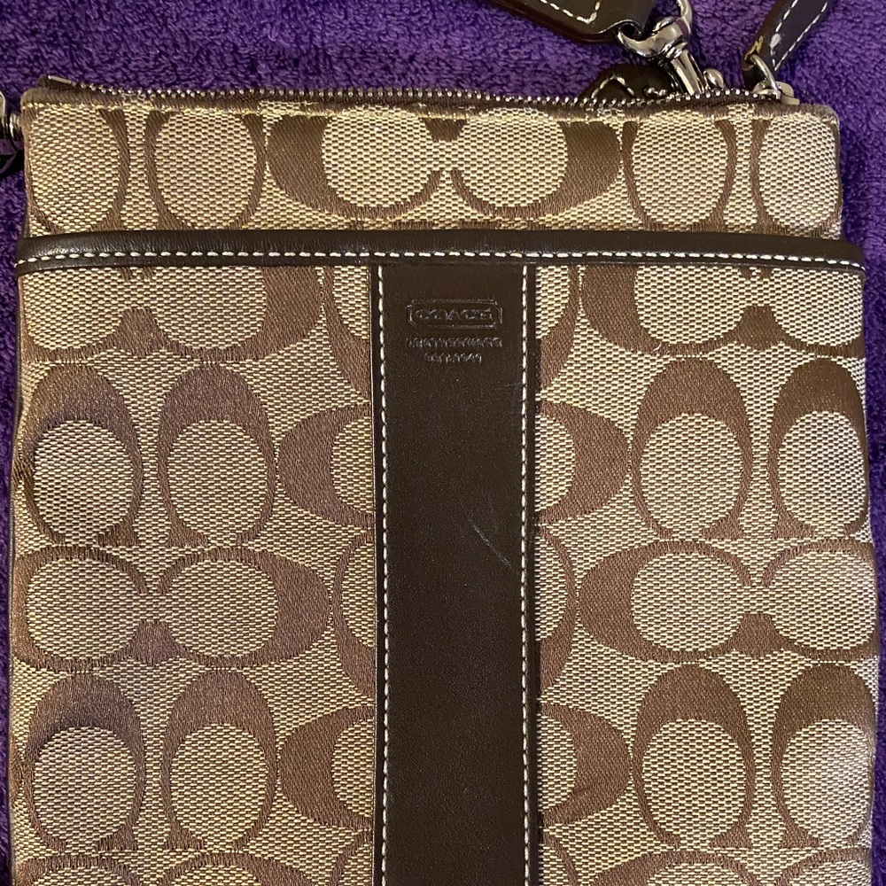 Coach brown signature purse